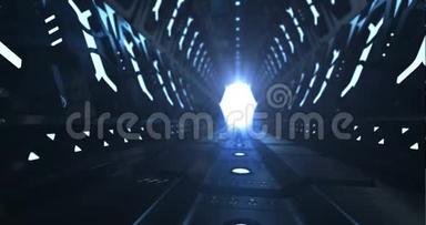 太空<strong>飞船隧道</strong>与光明和闪耀之旅